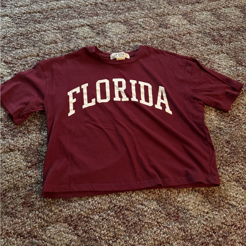 Cut & Paste Maroon Graphic Tee
